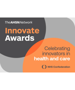 Text reads "The AHSN Network Innovate Awards. Celebrating innovators in health and care"
