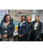 Community Home First’s Community Connectors, left to right: Alyssa Baines, Margaret Williams, Jo Foster and Lucy Okell at Community Home First's launch event on 24 January.